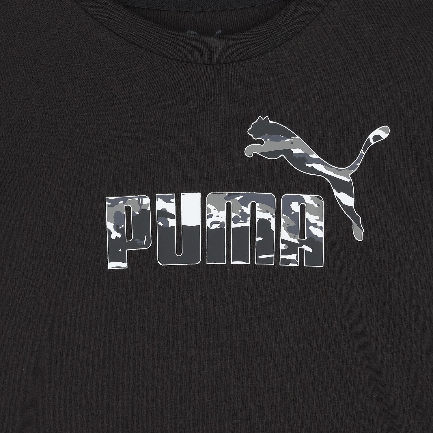 تيشيرت بالشعار باللون الأسود للأولاد, 1, hi-res