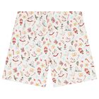 بيجامة بشعار احتفالي باللون الأبيض , 1, hi-res