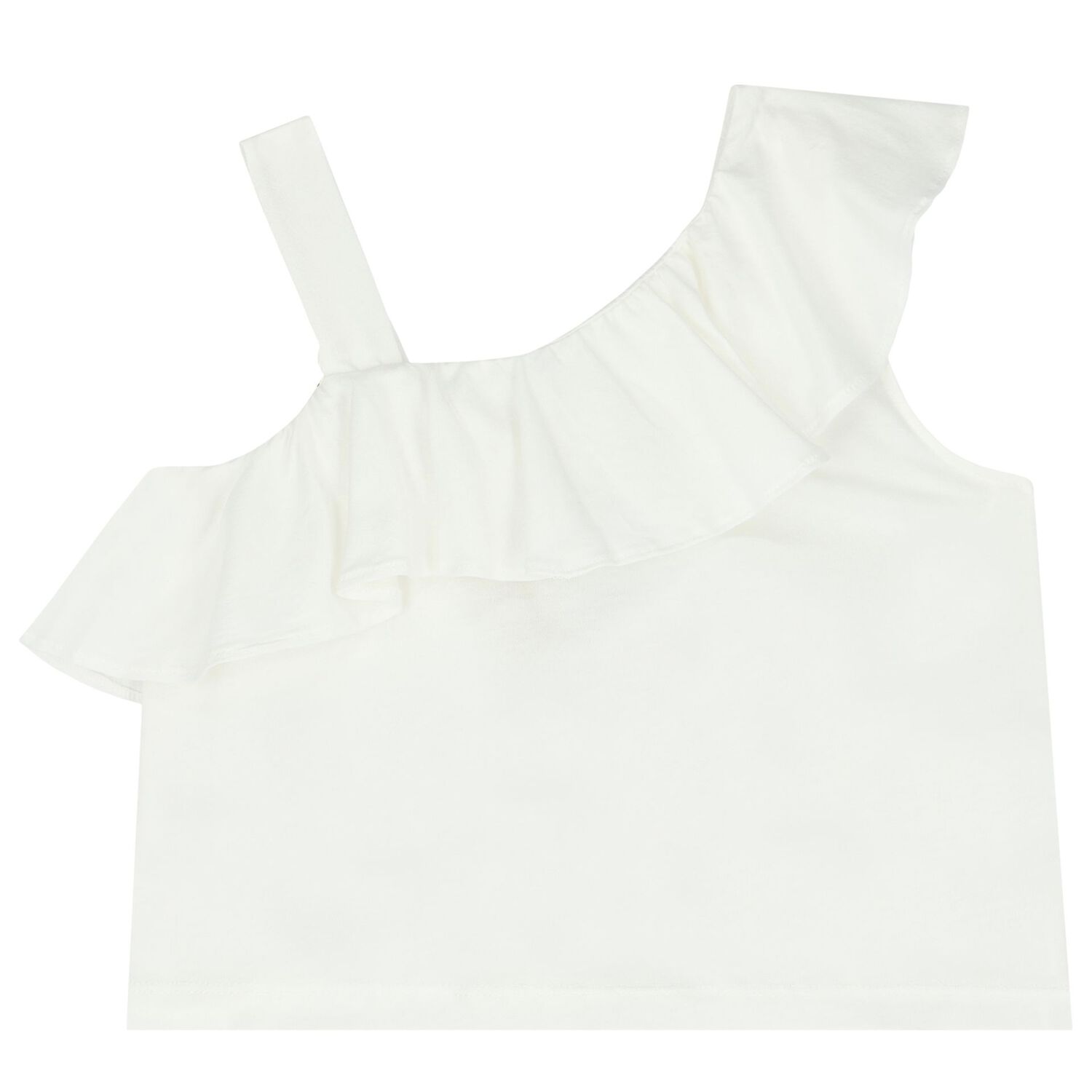 Girls White & Orange Shorts Set, 1, hi-res