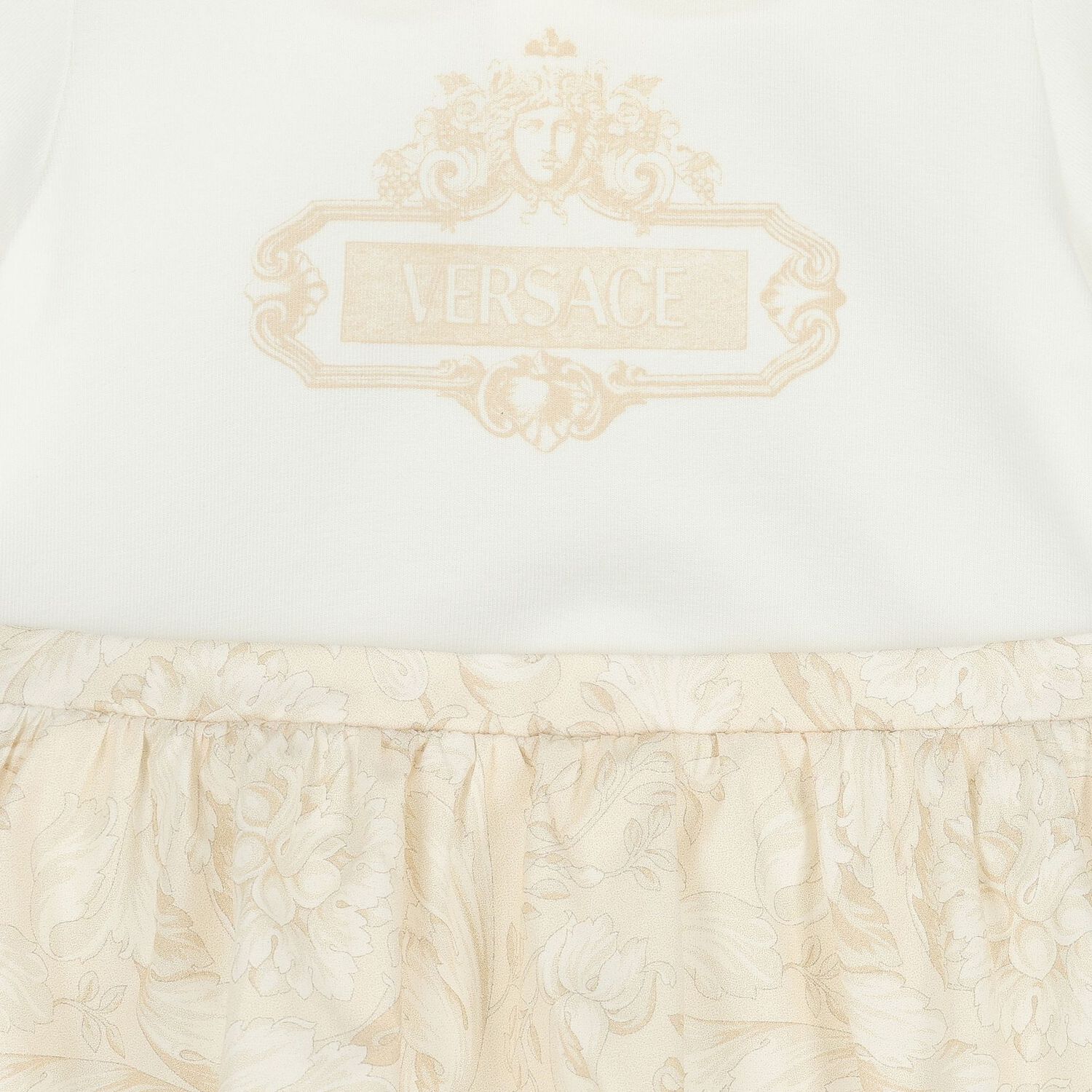 فستان بنات باروكو ويسبر باللون العاجى والبيج , 1, hi-res