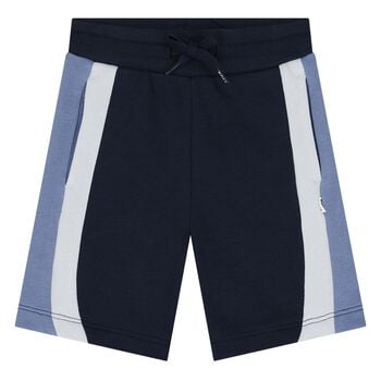 Younger Boys Navy Blue Striped Shorts