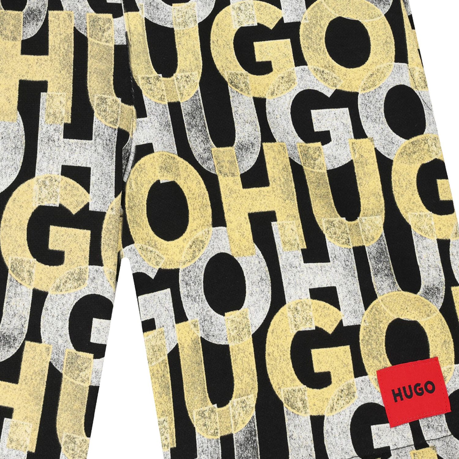 شورت أسود بشعار أحادي اللون للأولاد, 1, hi-res image number null