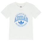 White & Blue Logo Shorts Set, 1, hi-res