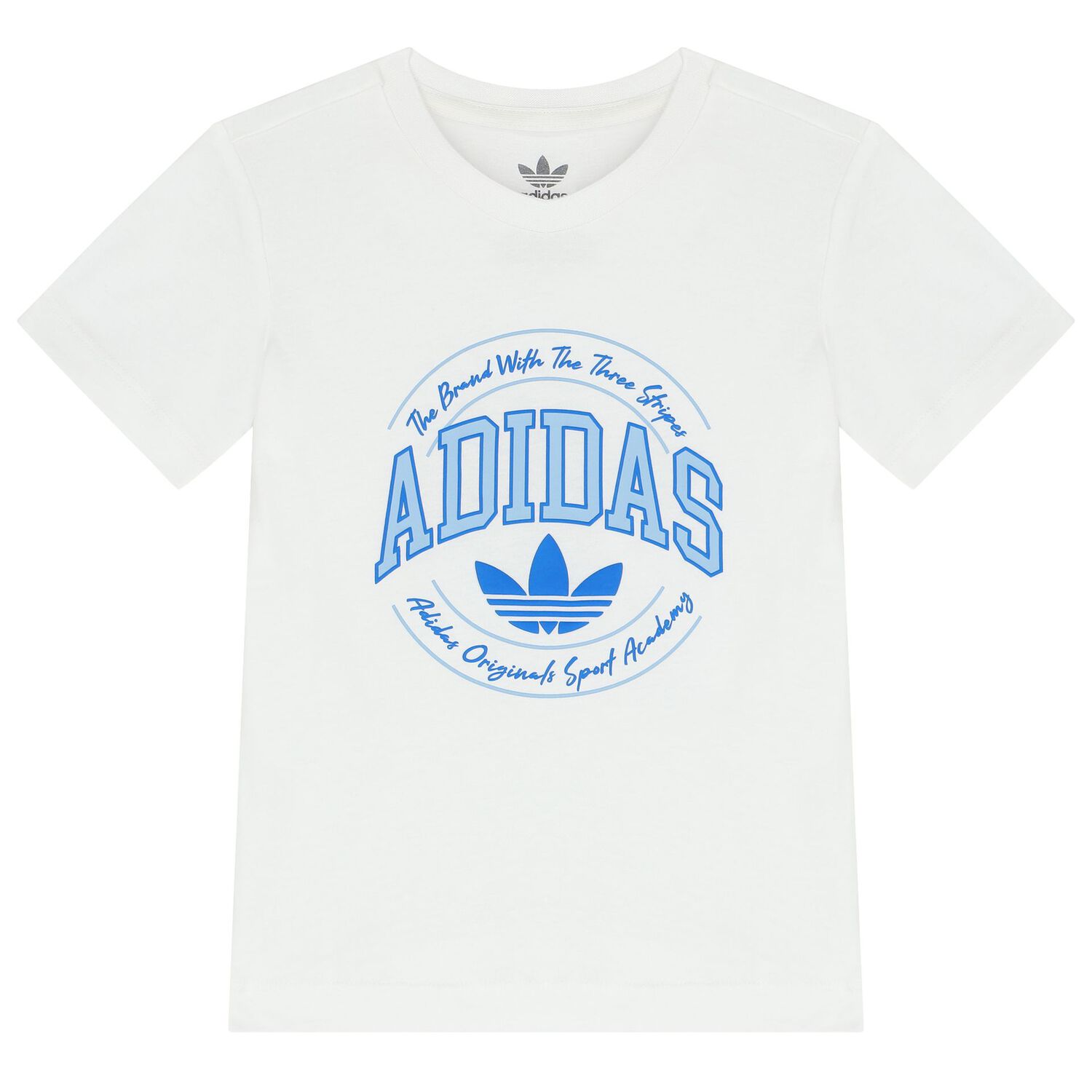 White & Blue Logo Shorts Set, 1, hi-res