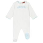 Baby Boys White & Blue Logo Babygrow Gift Set, 1, hi-res