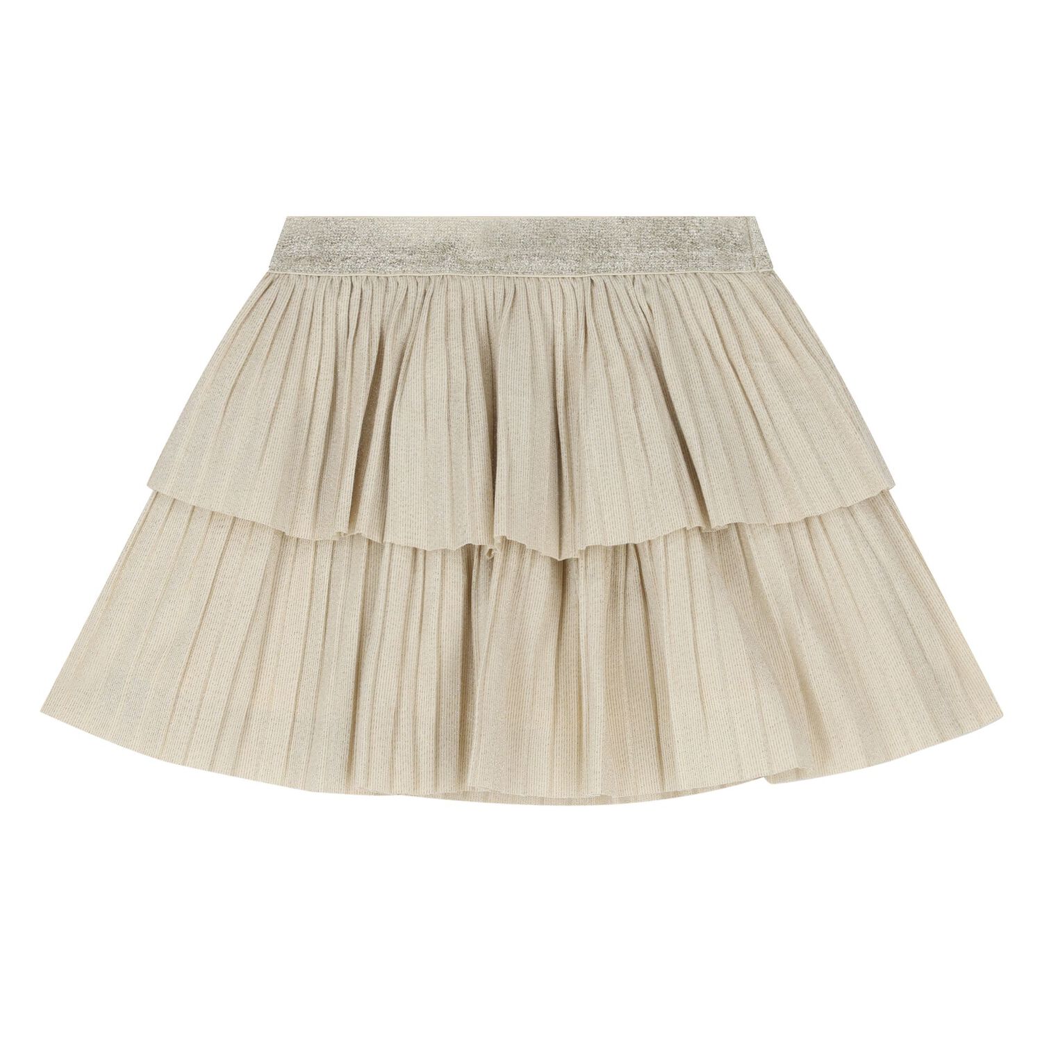 Younger Girls Pink & Beige Cable Knit Skirt Set, 1, hi-res