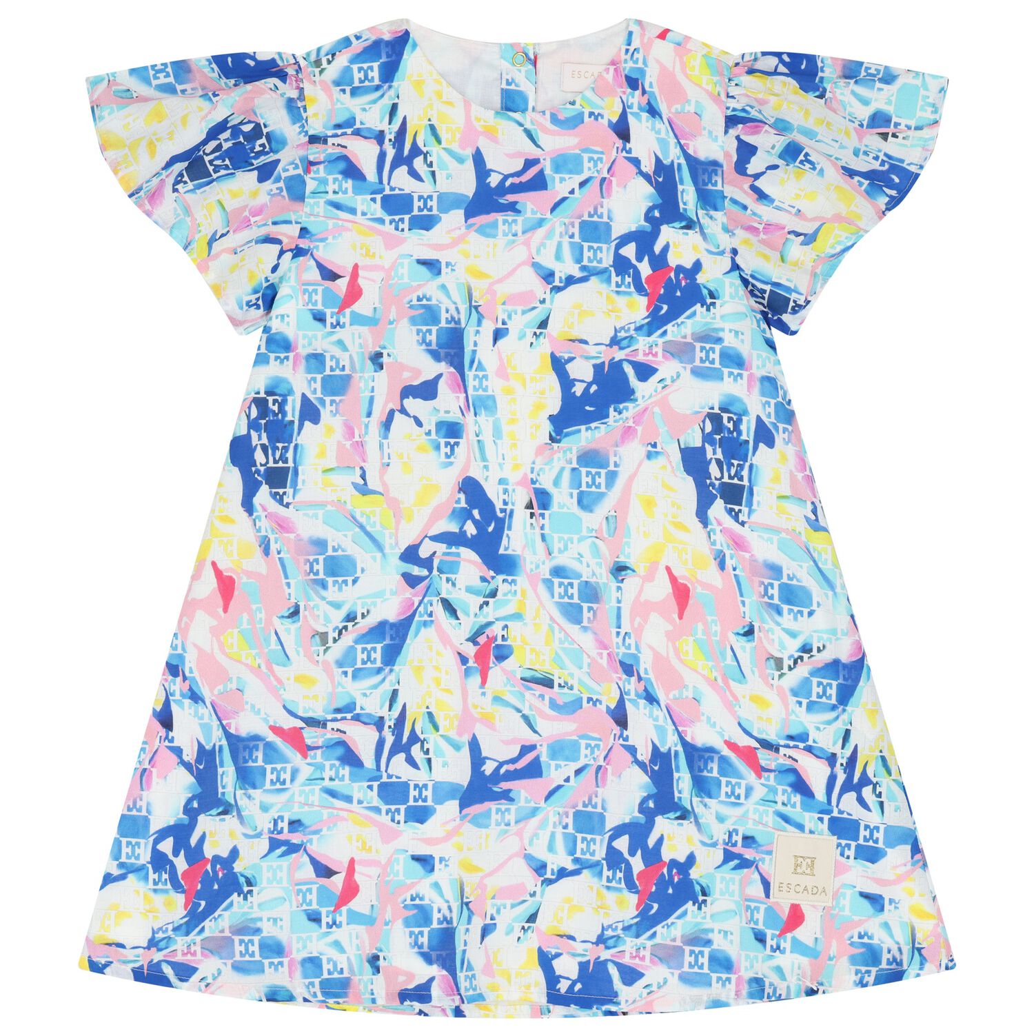 Girls Multi-Coloured Logo Dress, 1, hi-res