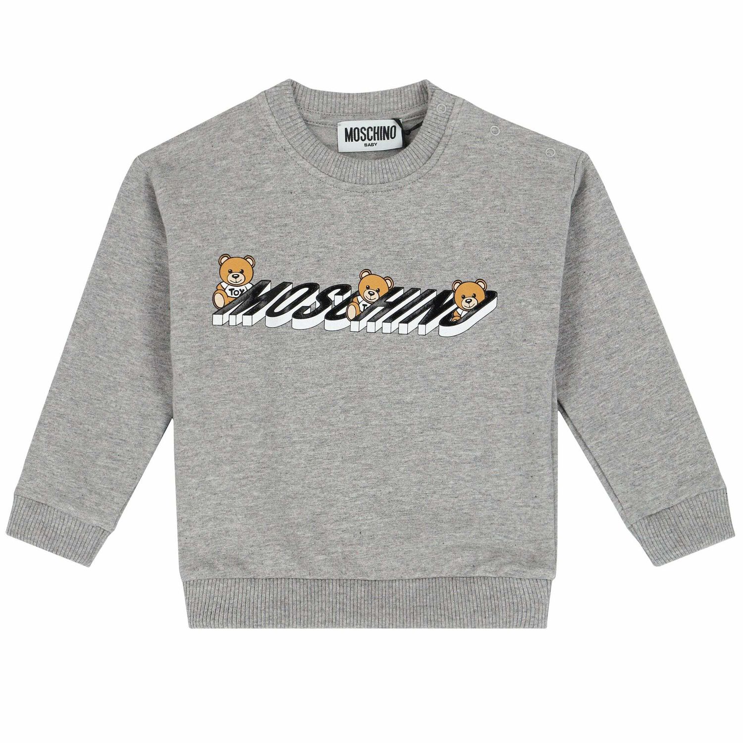 Grey Teddy Logo Sweatshirt, 1, hi-res