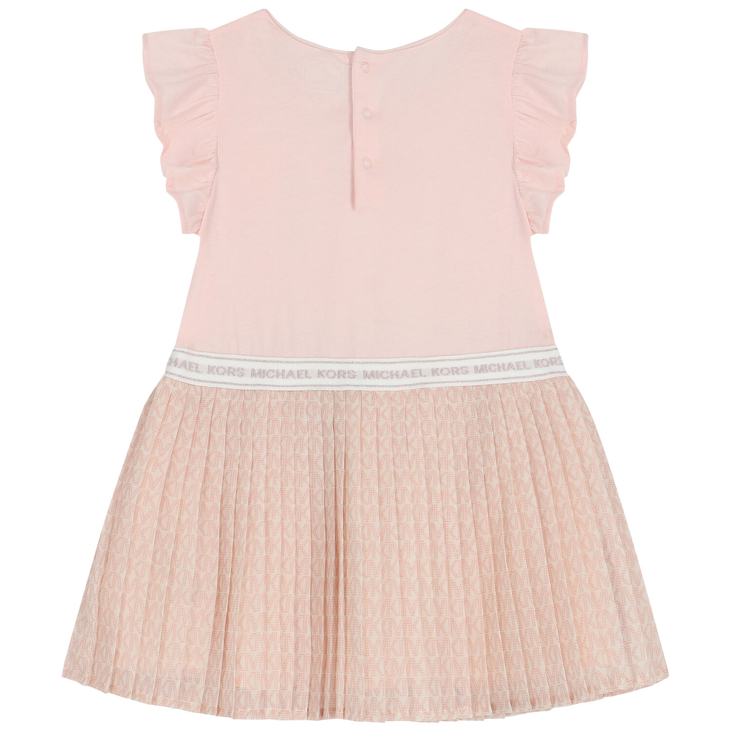 فستان بالشعار باللون الوردي , 1, hi-res