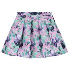 Girls Green & Purple Bow Skirt Set, 1, hi-res