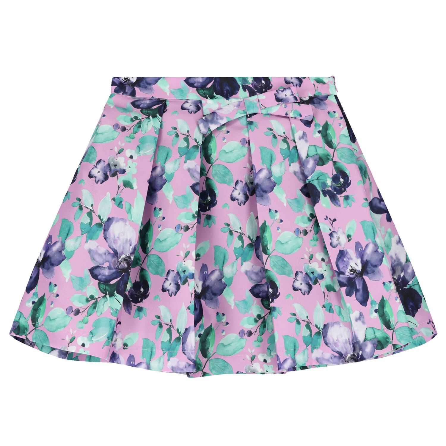 Girls Green & Purple Bow Skirt Set, 1, hi-res