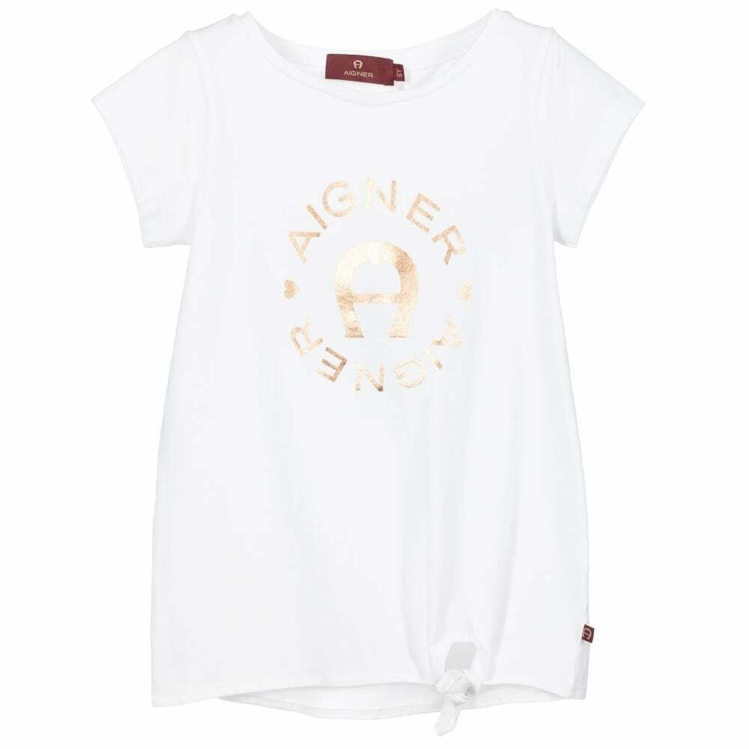 تيشيرت بالشعار باللون الابيض للبنات, 1, hi-res image number null