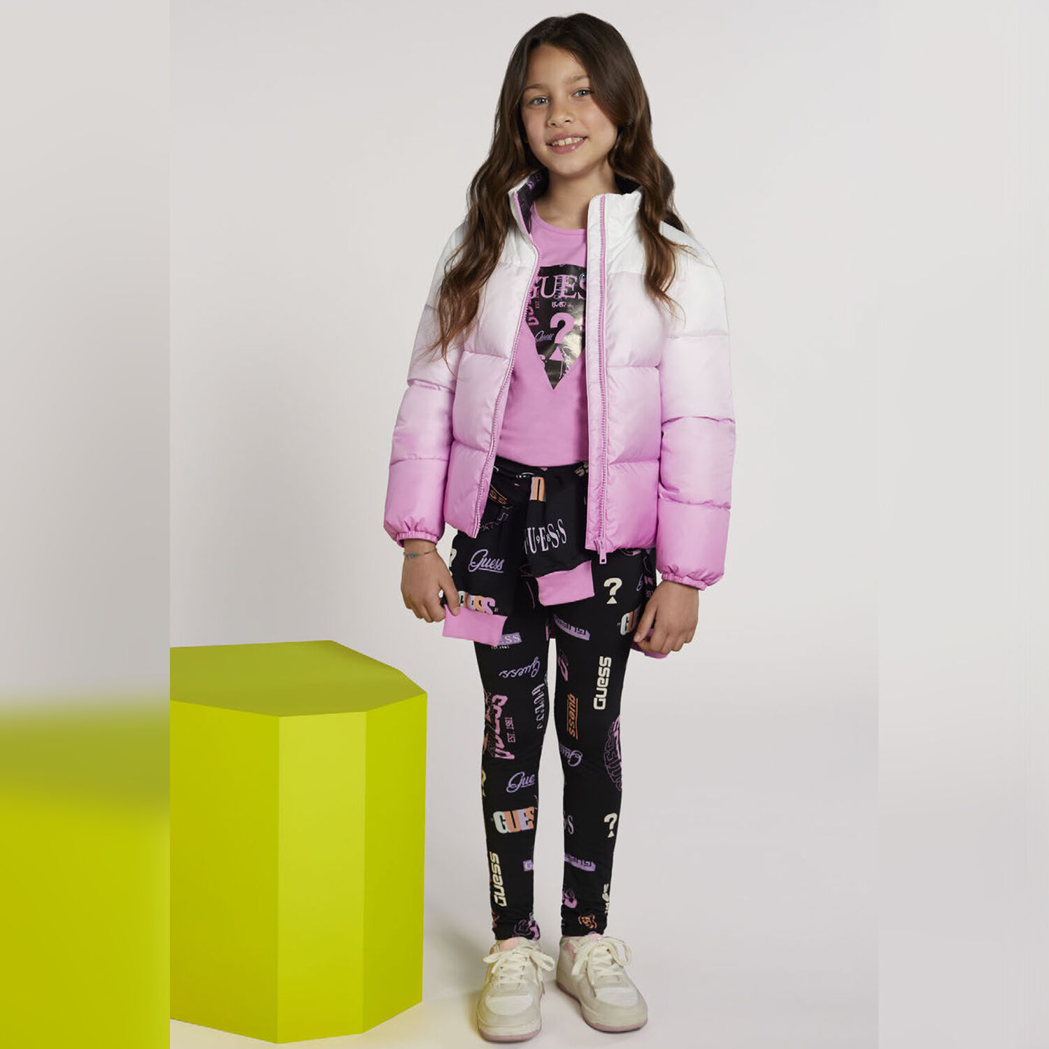 ليغينز بنات بالشعار باللون الابيض والاسود, 5, hi-res