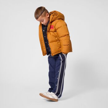 Boys Navy Blue Logo Joggers