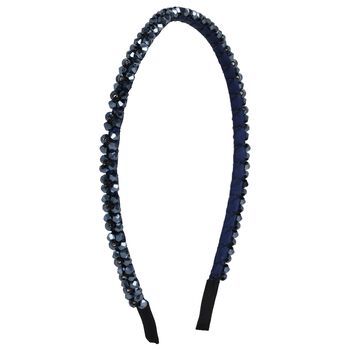 Girls Blue Diamante Headband