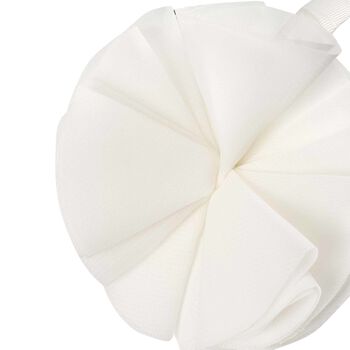 طوق رأس مزين بالزهور باللون العاجية للبنات