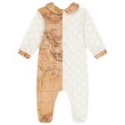 Beige & Ivory Geo Map Babygrow, 1, hi-res
