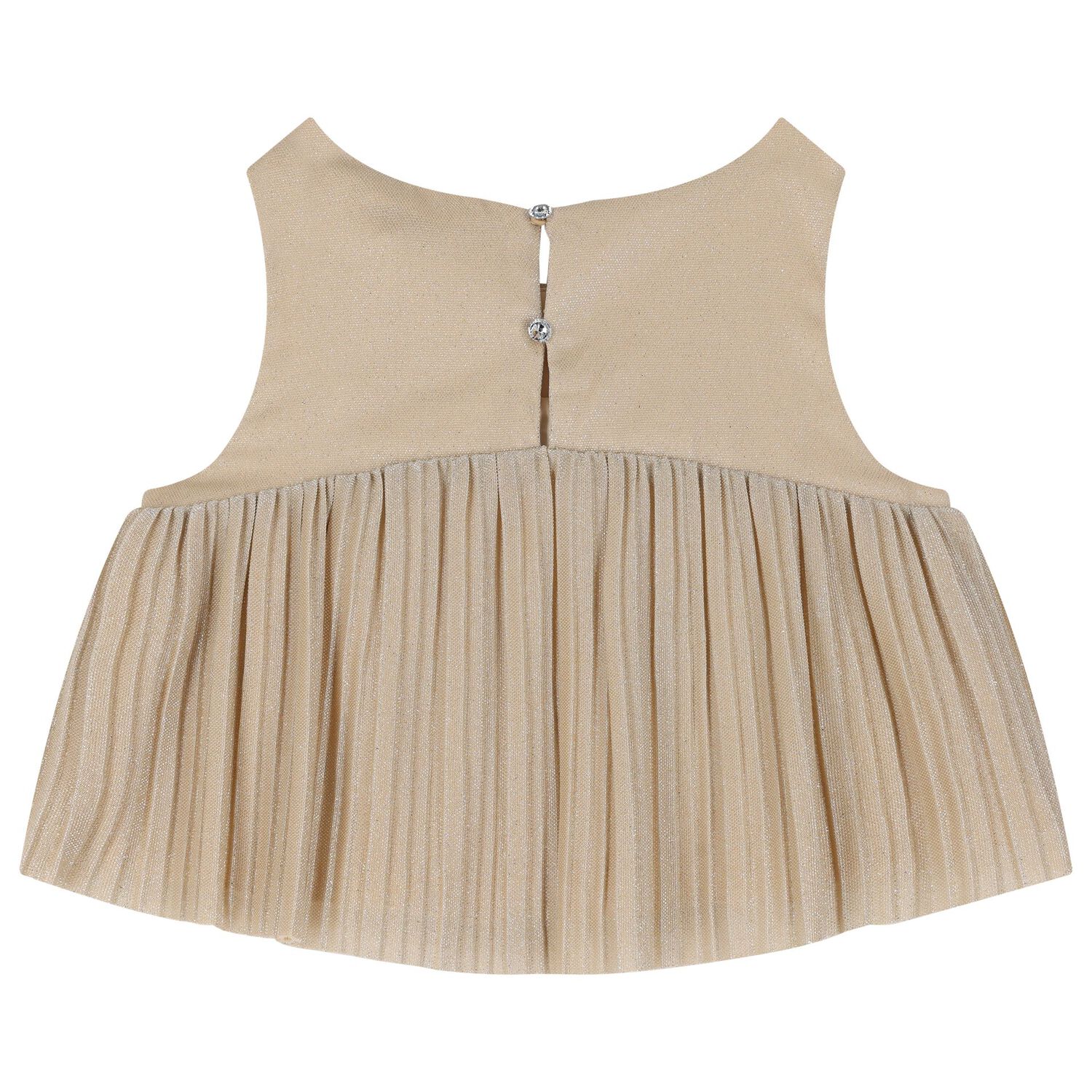 Girls Gold Pleated Skirt Set, 1, hi-res image number null