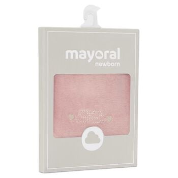Baby Girls Pink & White Bunny Bibs ( 2-Pack )