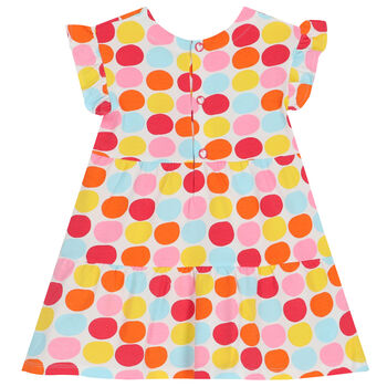 Girls White Polka Dot Dress