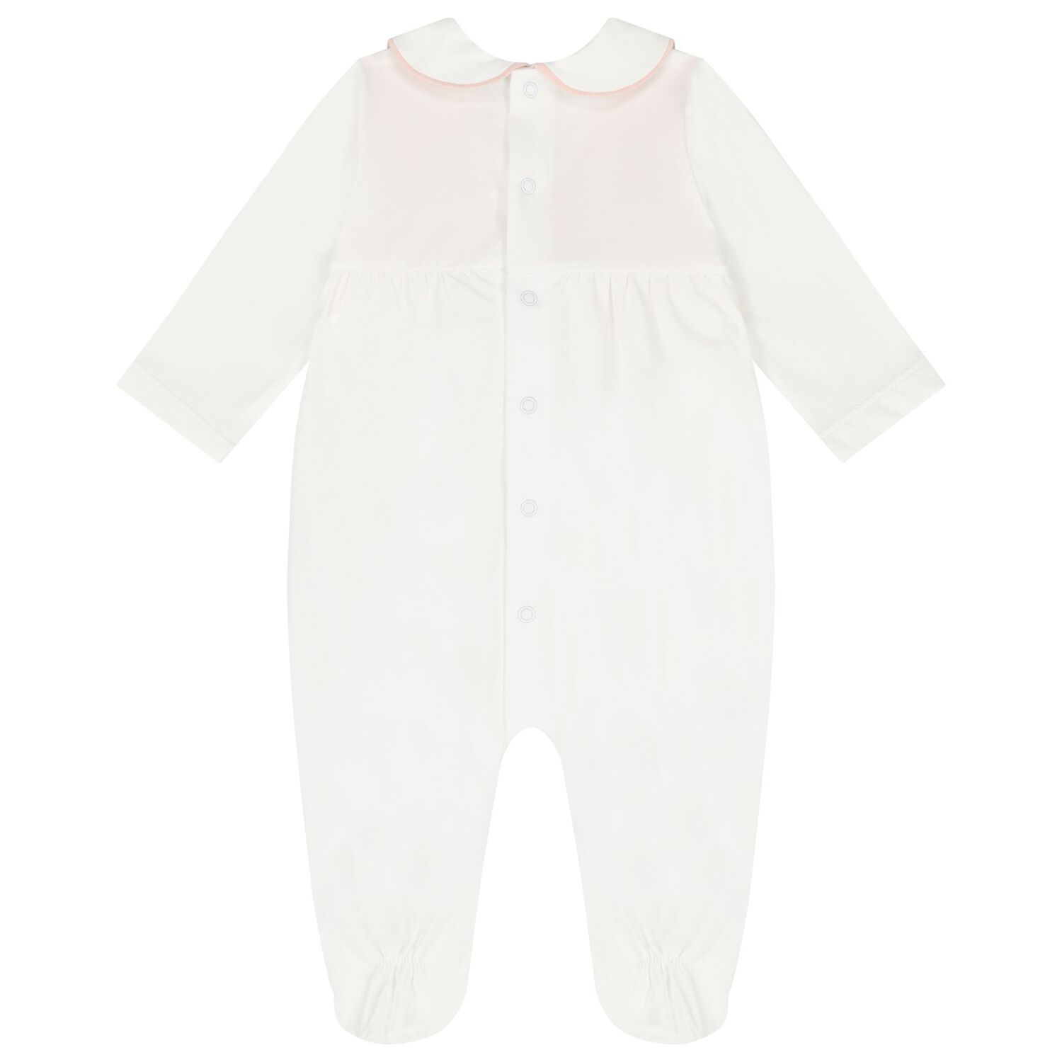 أفرول بنات مطرز باللون الأبيض والوردي, 1, hi-res