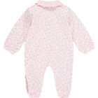 Baby Girls White & Pink Hearts Babygrow, 1, hi-res