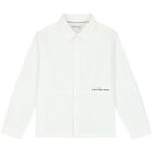 Boys White Logo Shirt, 1, hi-res