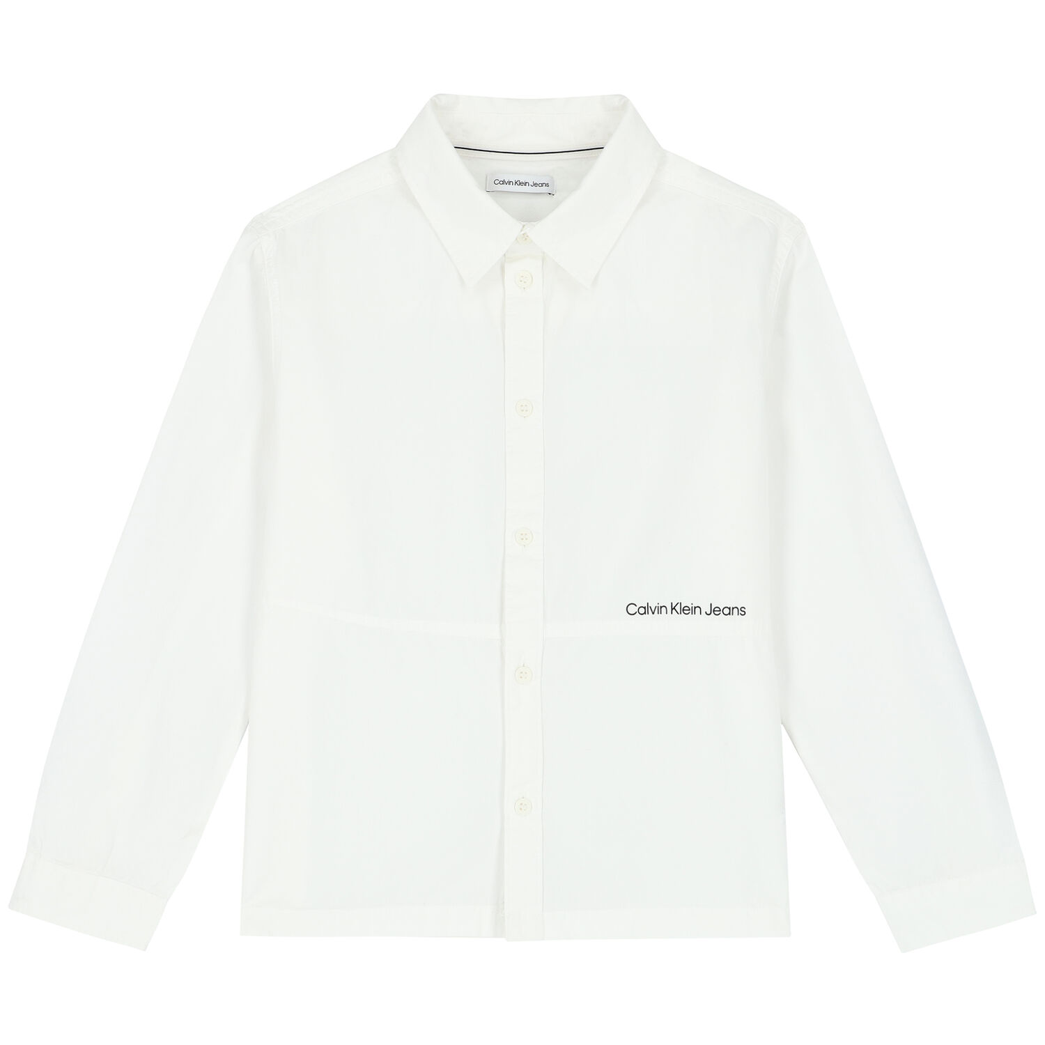 Boys White Logo Shirt, 1, hi-res