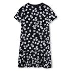 Girls Black Logo Floral Dress, 1, hi-res