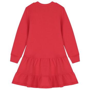 Girls Red Popcorn Logo Dress