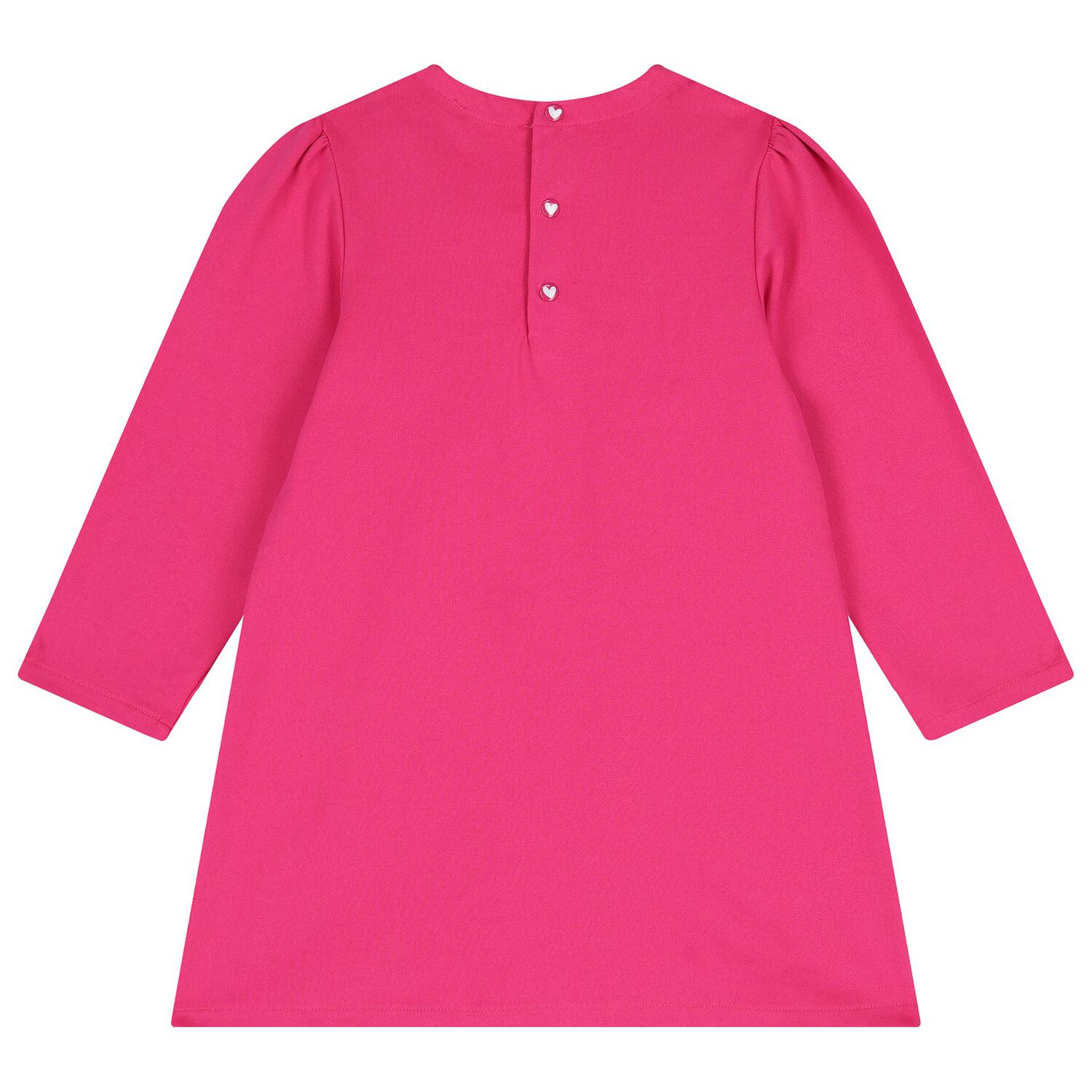 فستان بنات بفيونكه باللون الوردى , 1, hi-res