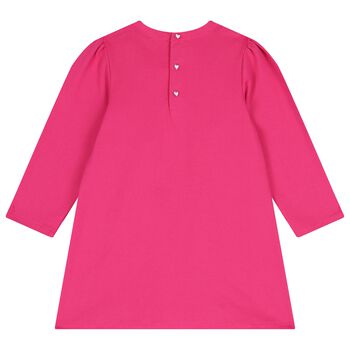 Girls Pink Bow Dress