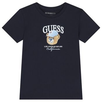 Boys Navy Blue Teddy Bear T-Shirt