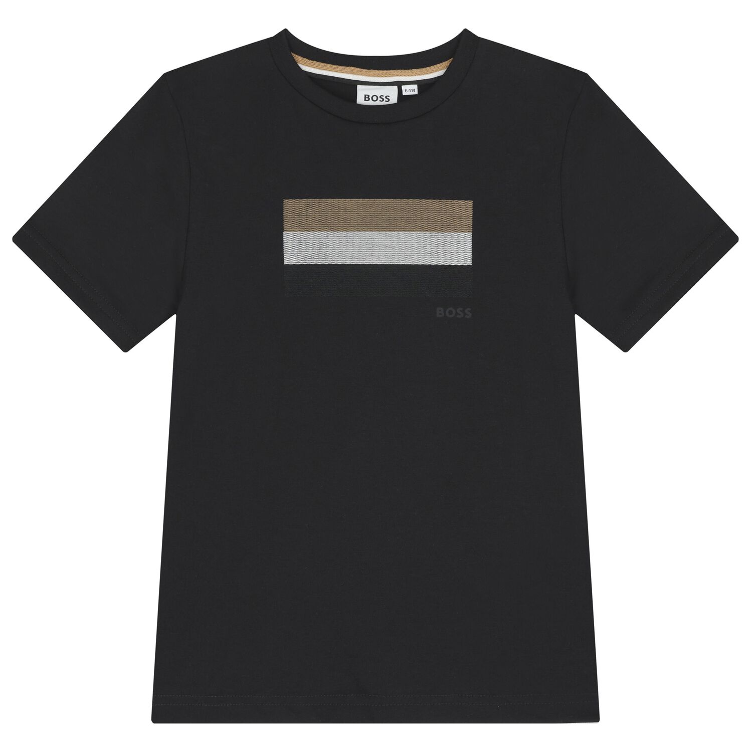 تشيرت بالشعار باللون الاسود للاولاد, 3, hi-res