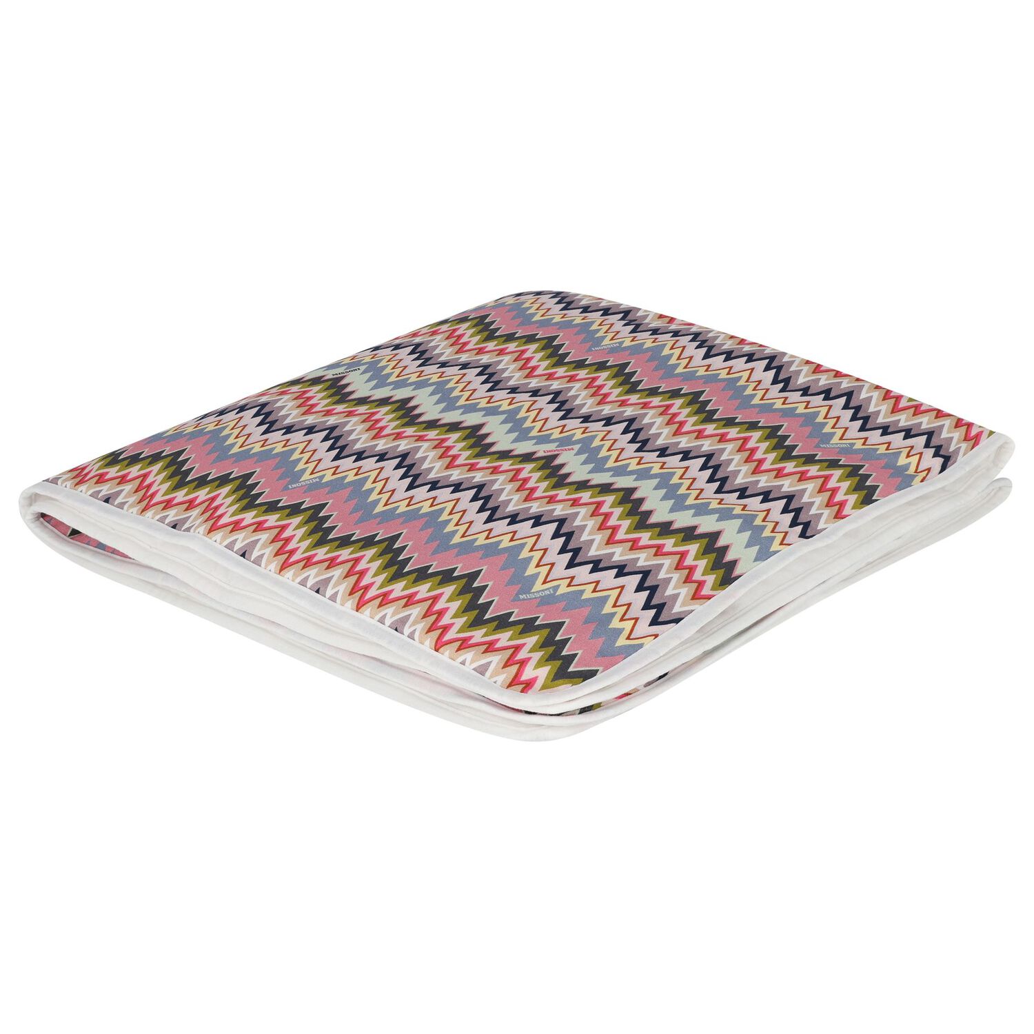 Baby Girls Multi-Coloured Zigzag Blanket, 1, hi-res