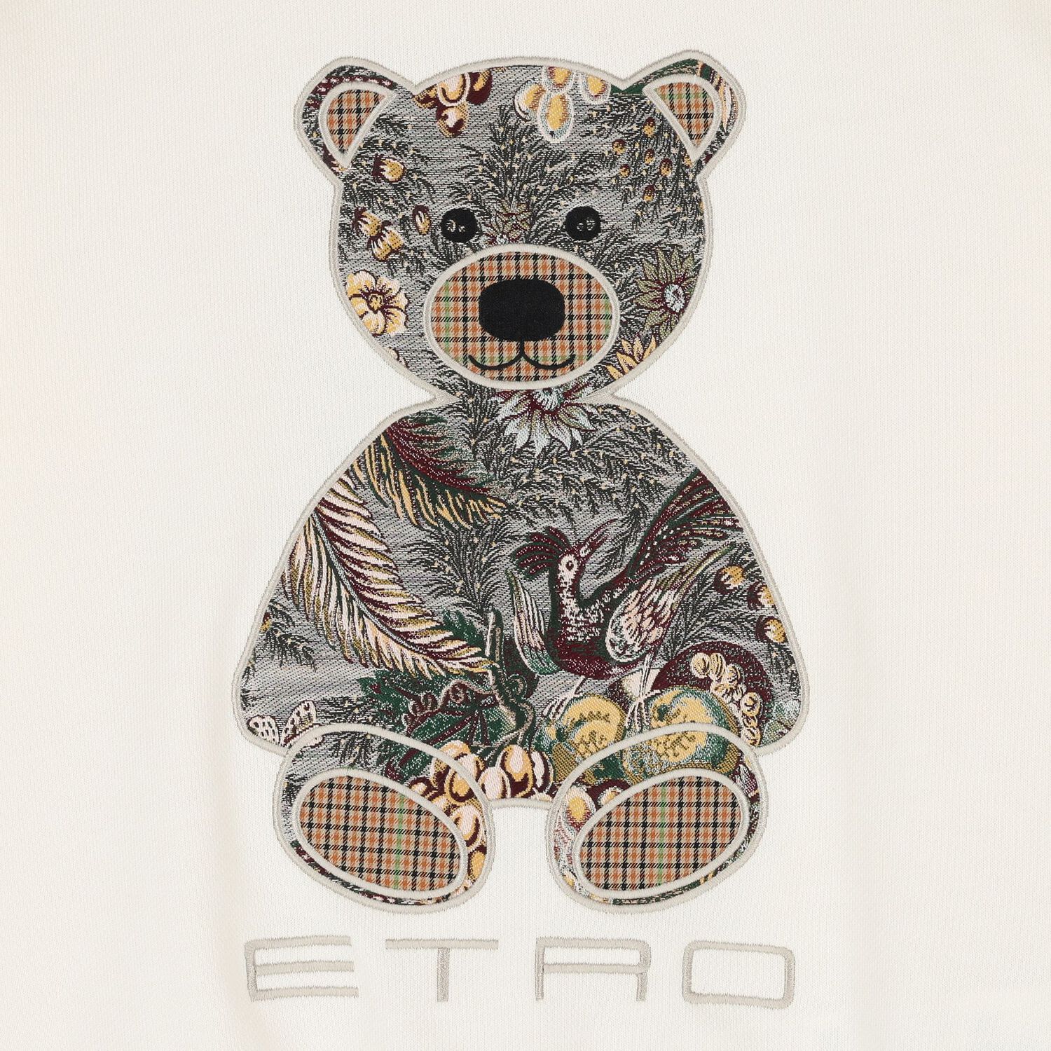 Ivory Teddy Bear Logo Sweatshirt, 1, hi-res