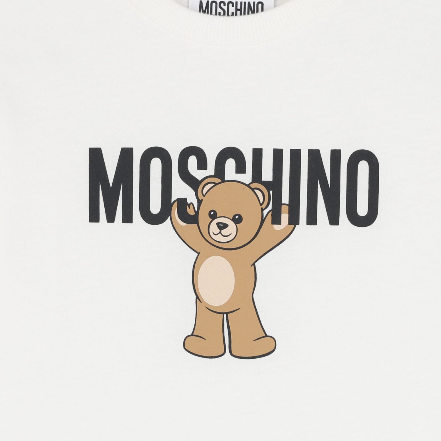 White Teddy Bear Logo T-Shirt, 1, hi-res
