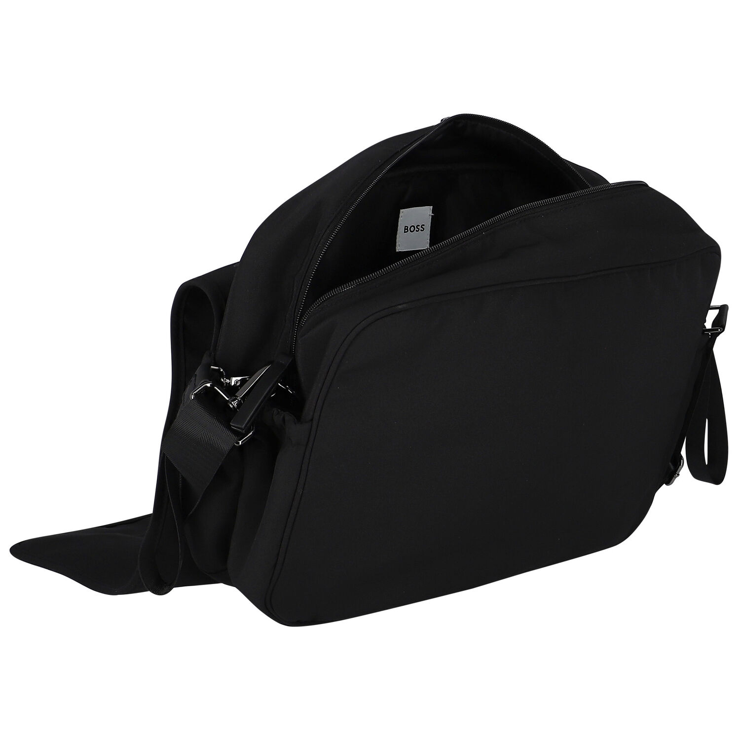 شنطة مواليد بالشعار باللون الاسود والابيض والبيج للأطفال , 1, hi-res