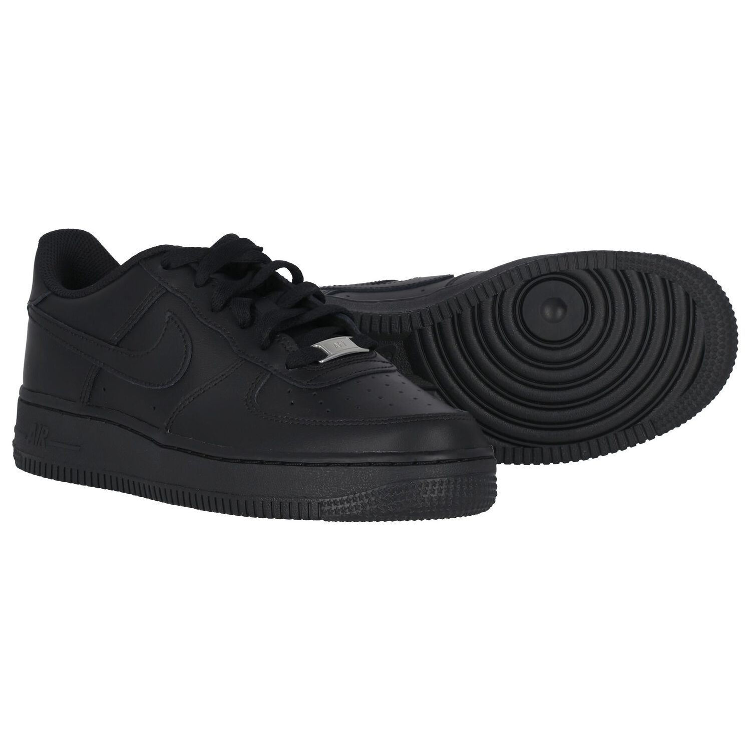Black Air Force 1 Trainers, 1, hi-res