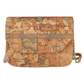Girls Beige Geo Map Handbag