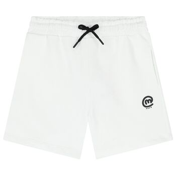 Boys White Logo Shorts