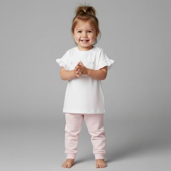 Younger Girls White Logo T-Shirt