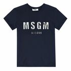 Navy Logo Cotton T-Shirt, 1, hi-res