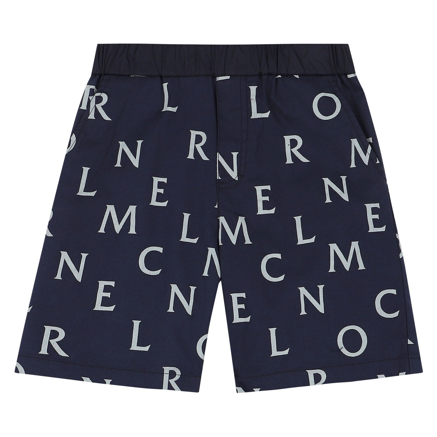 Boys Navy Logo Shorts, 1, hi-res