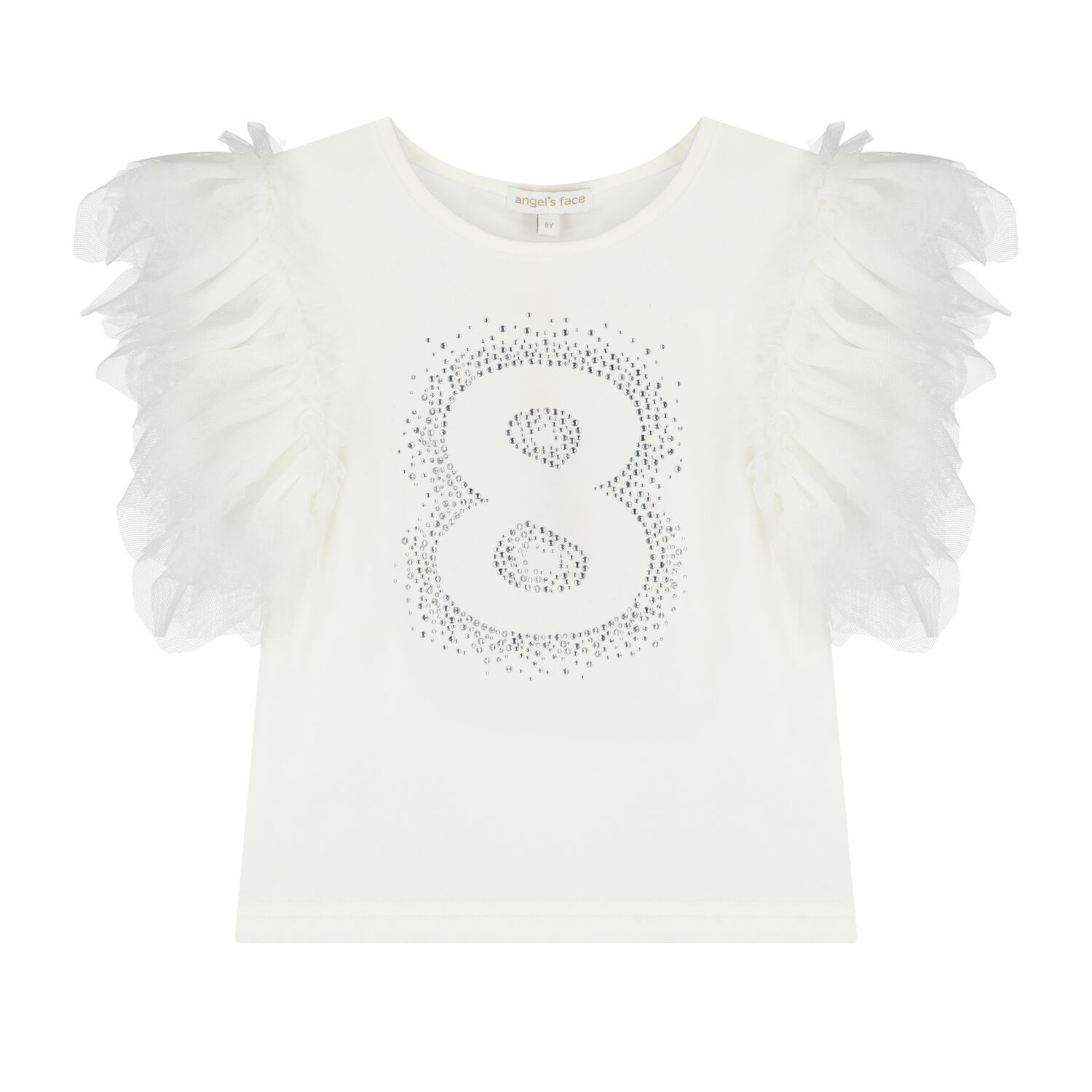 Girls White 8th Birthday T-Shirt, 17, hi-res
