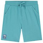 Boys Blue Palm Tree Print Shorts Set, 1, hi-res