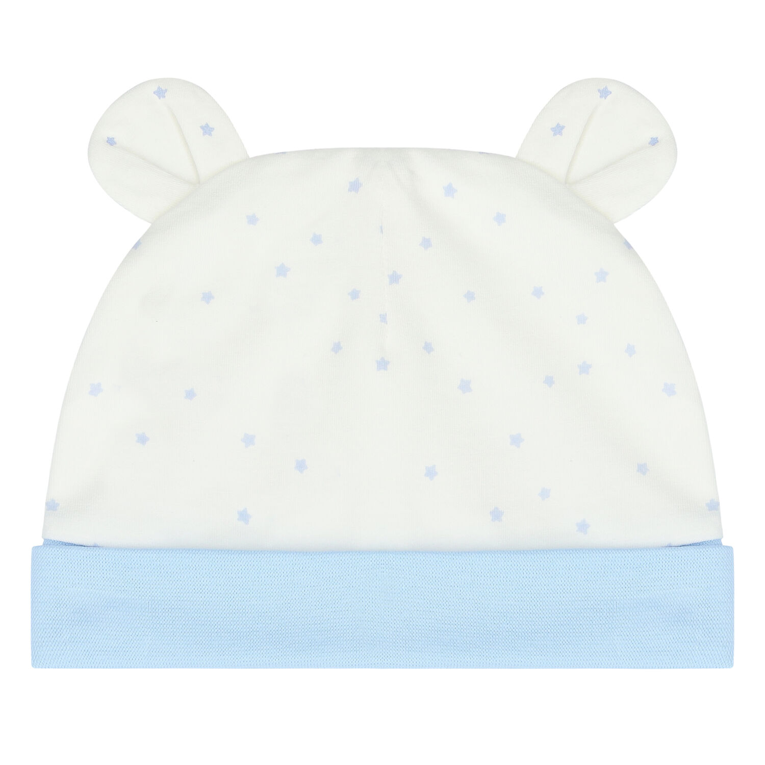 Boys Ivory & Blue Babygrow, Hat & Bib Set, 3, hi-res