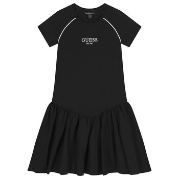 Girls Black Logo Dress