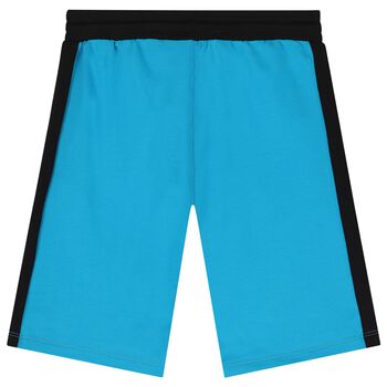 Boys Blue & White Logo Shorts