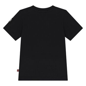 Younger Boys Black Logo T-Shirt